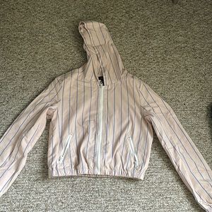 Pink and blue bomber jacket